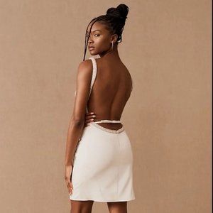 NWT BHLDN Mac Duggal Savannah Backless Beaded Bow Dress